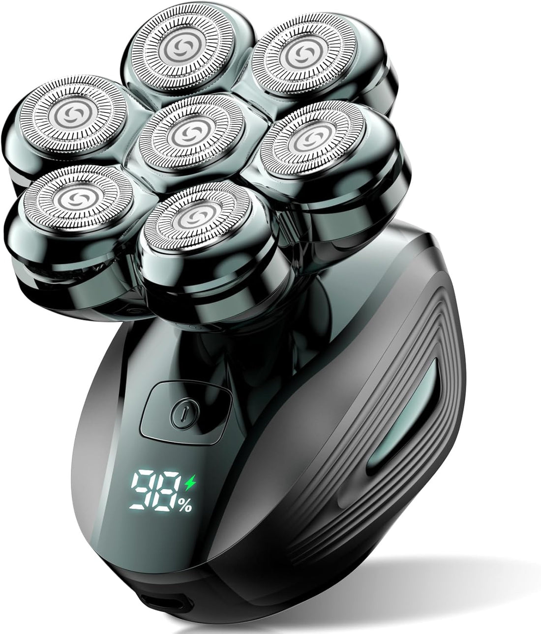 7D Electric Bald Head Shaver for Men | 5-in-1 Multifunctional Grooming Kit with LED Display, Type-C Fast Charging & IPX7 Waterproof Design