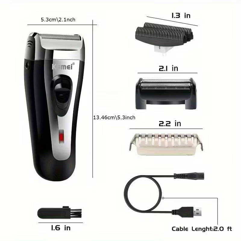 Afeitadora eléctrica de láminas potente para hombres