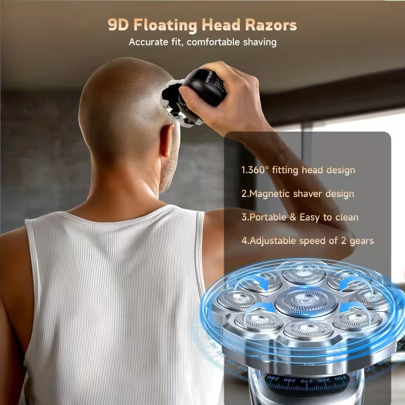 Men’s Electric Shaver – IPX5 Waterproof Full Head Shaver with USB