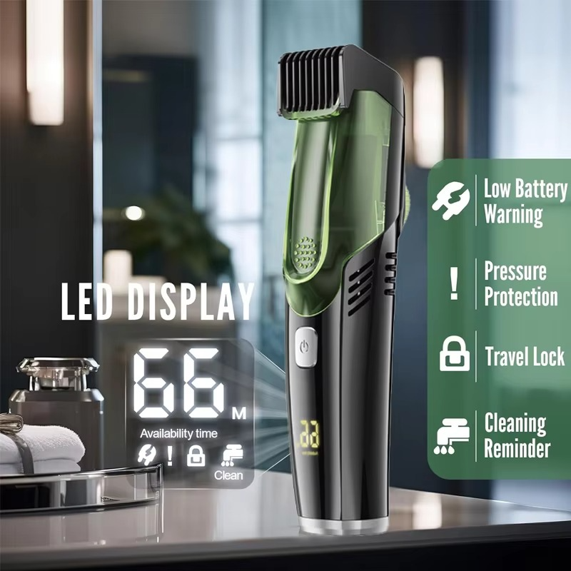 Cordless Beard Trimmer with Built-In Vacuum